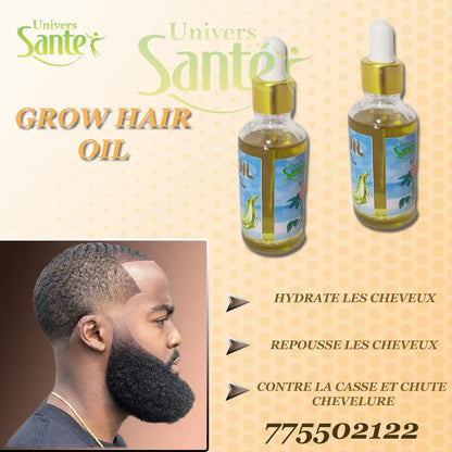 HUILE BARBE, CHEVEUX "GROW HAIR OIL" Univers Santé